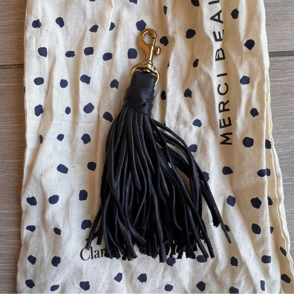 Clare V Leather Tassel Keychain with Dustbag - Picture 2 of 3
